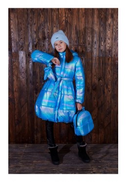MiliLook зимняя куртка Зефир голубая под заказ